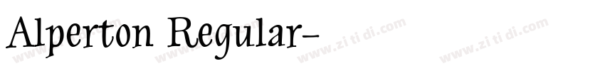 Alperton Regular字体转换